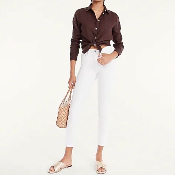 J. Crew 9" mid-rise toothpick jean in white* - Picture 3 of 5